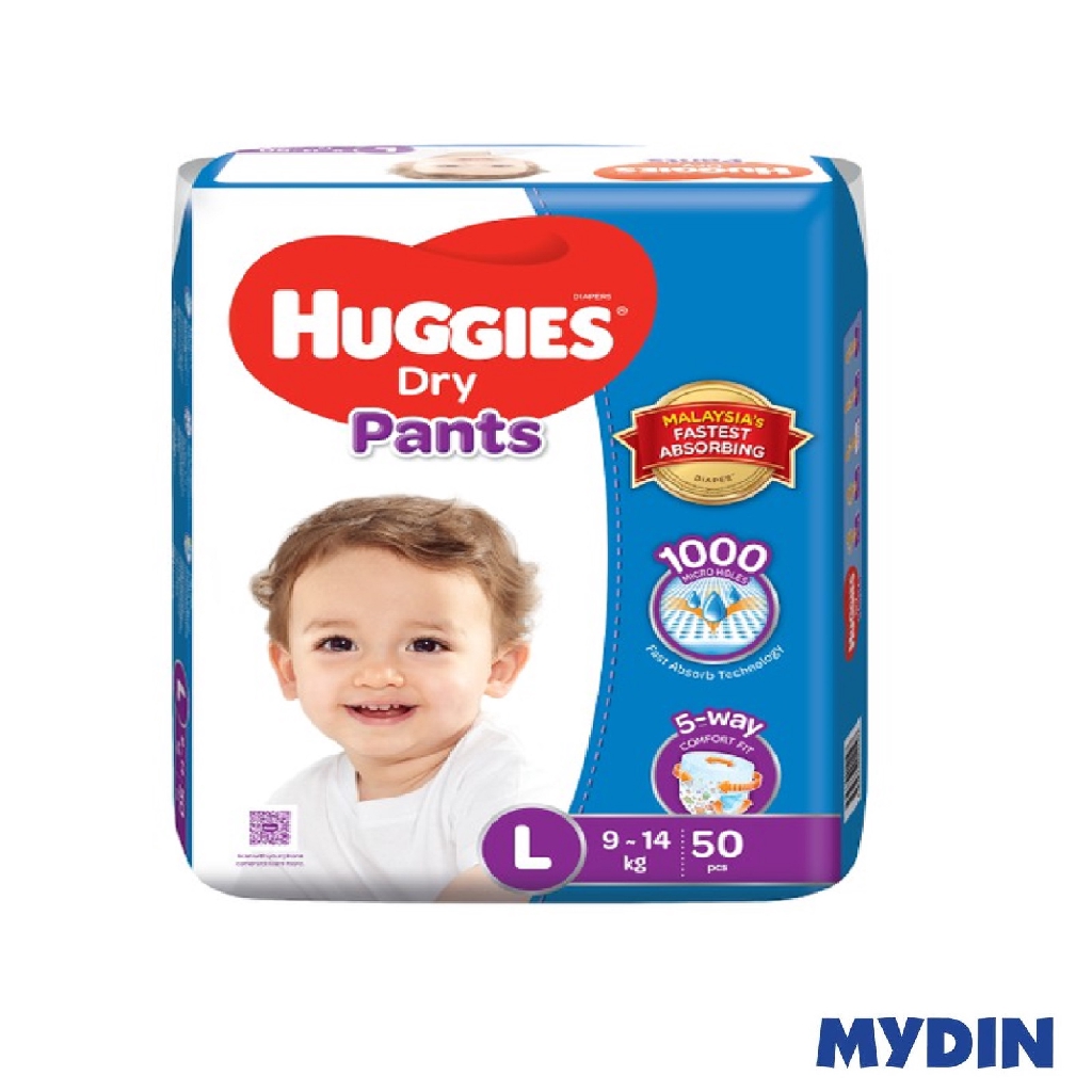 Huggies Dry Pants L50 x 3 Packs