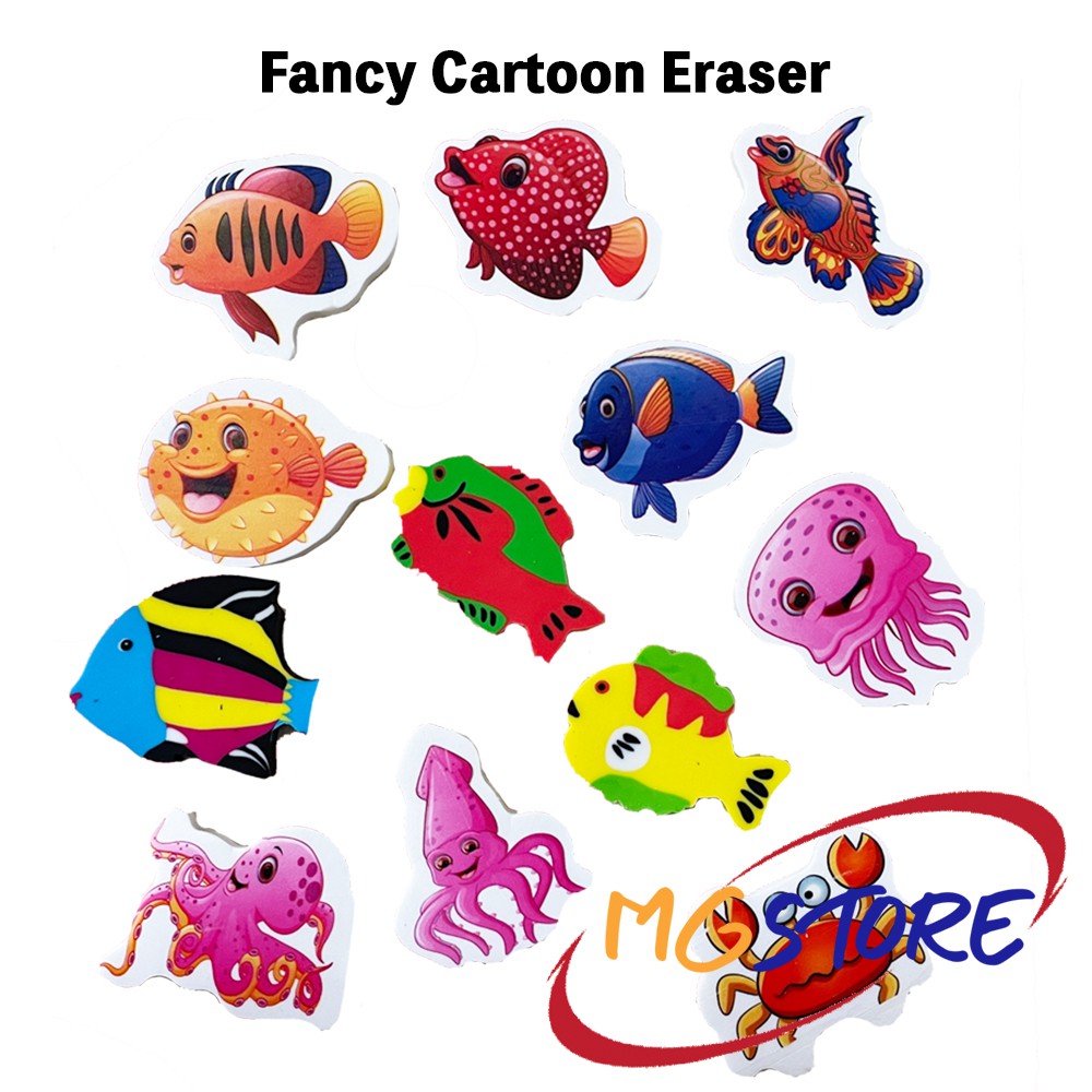 Fancy Cartoon Eraser (Fish) Shopee Malaysia