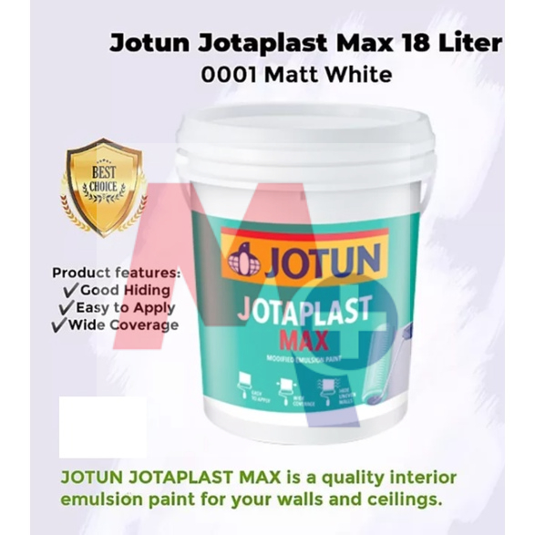 18L Jotun Paint Jotaplast Max 0001 White Shopee Malaysia