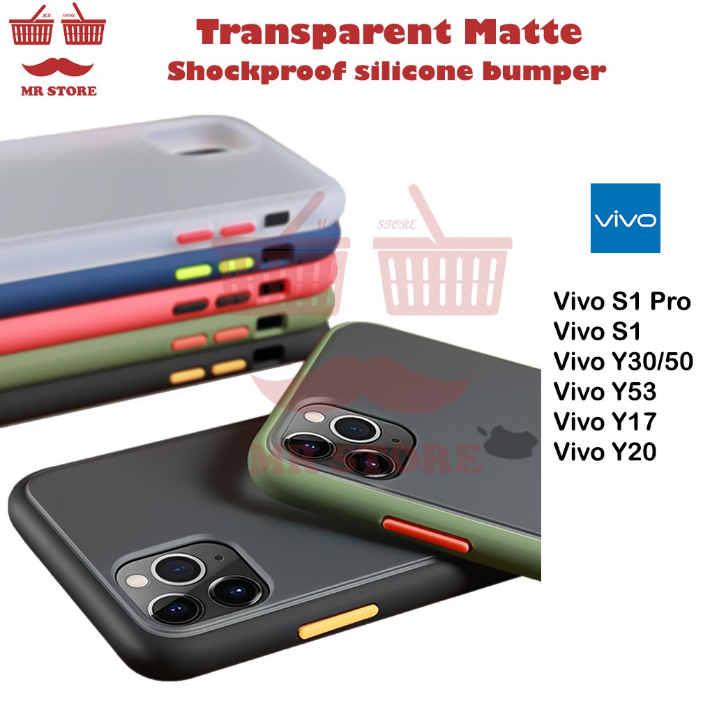 Transparent Matte Hard Cover Vivo S1Pro S1 Y30/50 Y53 Y17