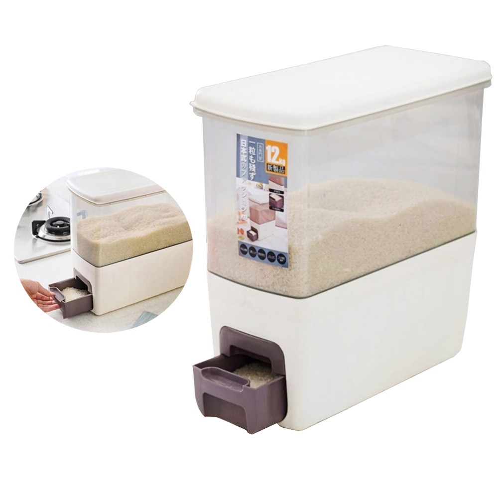 Japanese Rice Dispenser Food Storage Container Box 12kg Shopee Malaysia