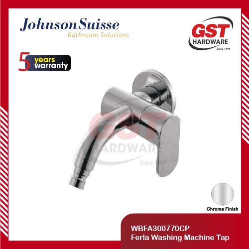 Johnson Suisse Ferla 1/2" Washing Machine Tap With Flange Washing