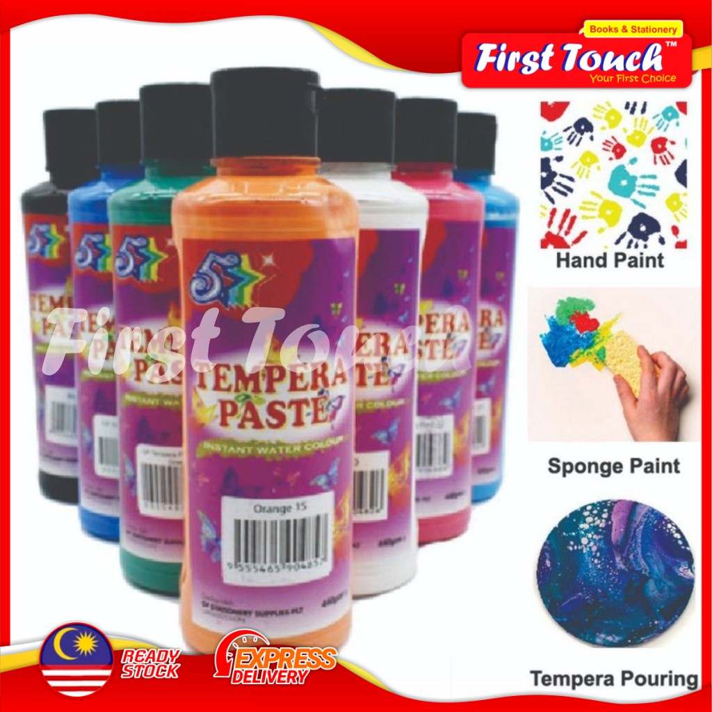 5 STAR Non Toxic Tempera Paste Paint Instant Water Colour Instant Water