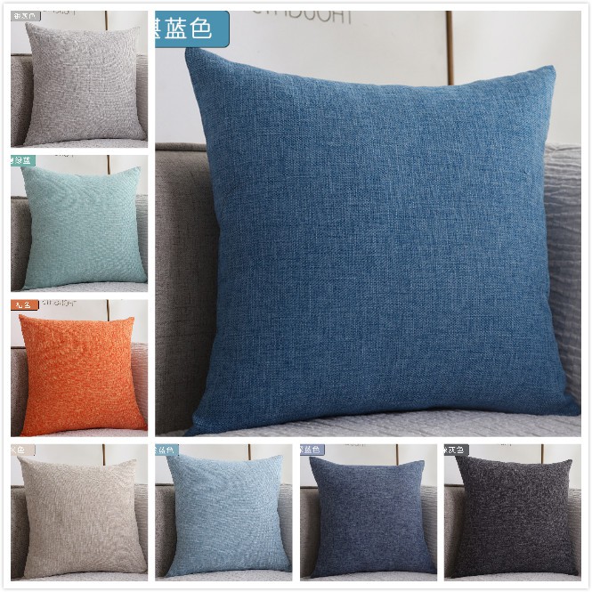 Sofa Cushion Cover 50x50 40x40 30x50 45x45cm Solid Cotton Linen