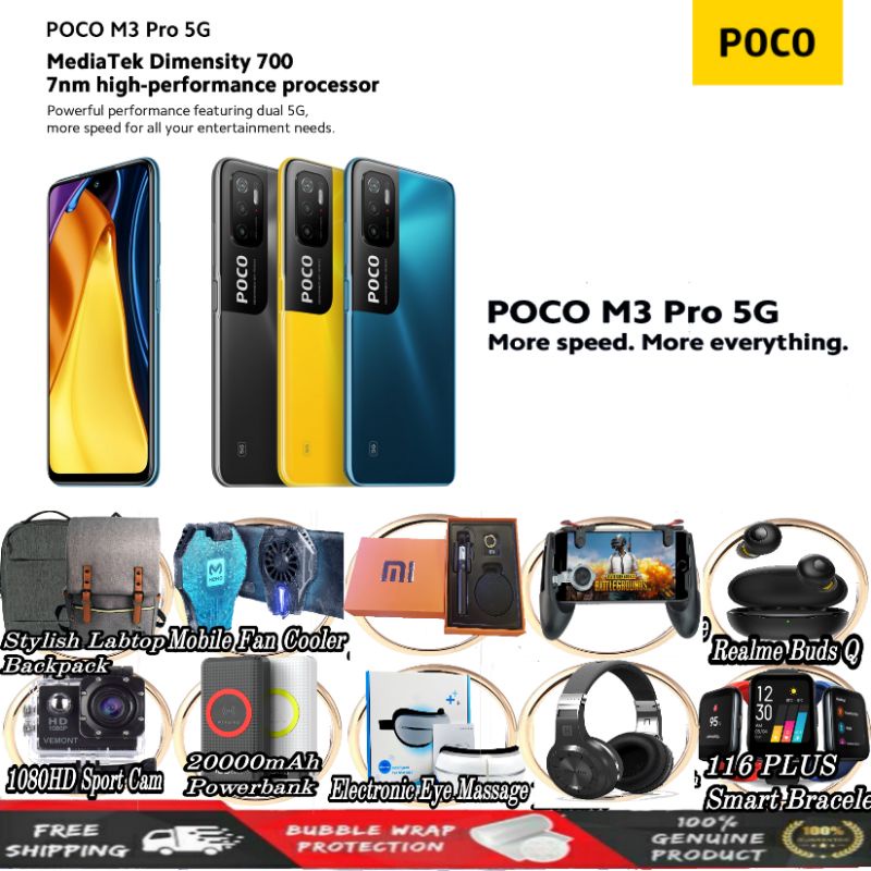 POCO M3 Pro [5G] 6+128gb / 4+64gb Ready stock 1Year