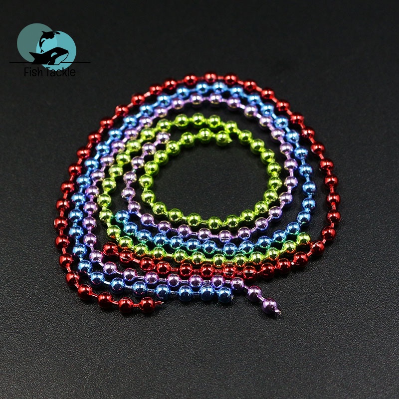 Fly Fishing Tying Materials 2.4mm Brass Material Mini Bead Chain Eyes