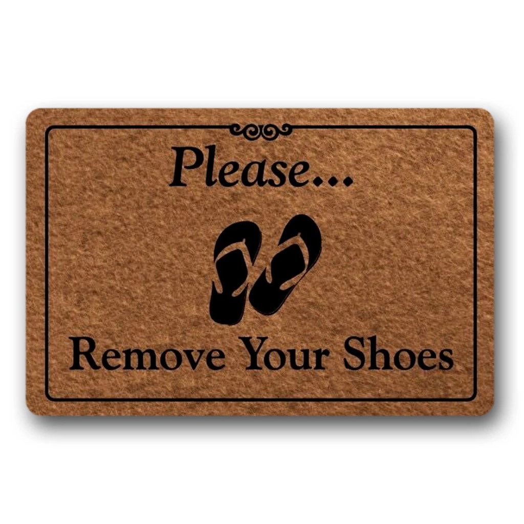 Doormat Please Remove Your Shoes Unique Design Door Mat Flannel Non