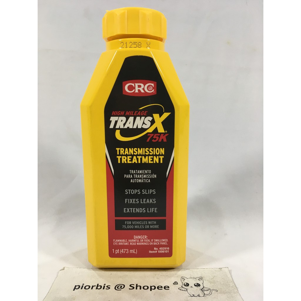 CRC HIGH MILEAGE TRANSX 75K TRANSMISSION TREATMENT ATF TREATMENT STOP