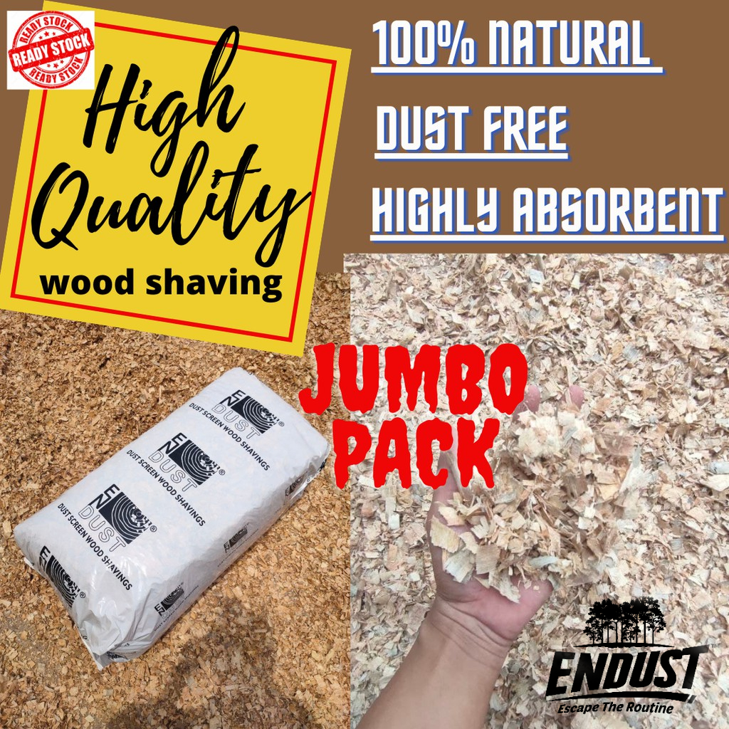 ENDUST 18KG RUBBER WOOD SHAVING suitable for Pet Bedding, Hamster