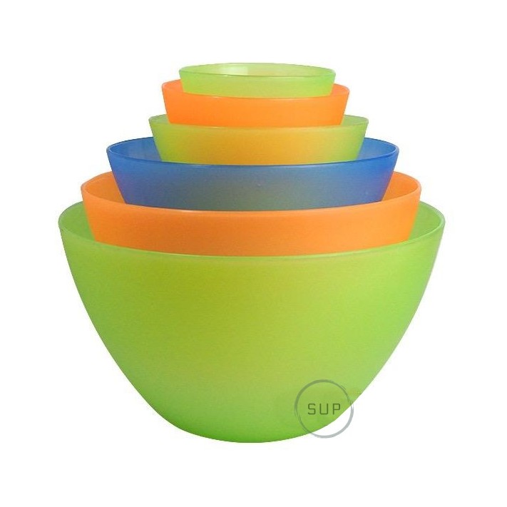 Plastic Salad Bowl / Vegetable / Fruit Salad Bowl / Colorful Round