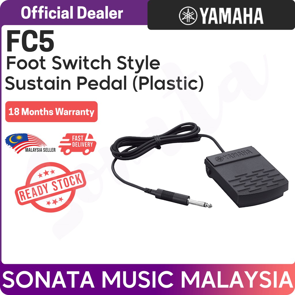 Yamaha FC5 Foot Switch Square Style Sustain Pedal (PLASTIC) (FC5 / FC