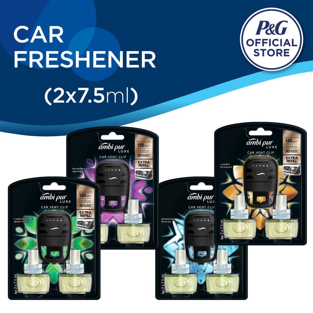 Ambi Pur Luxe Car Vent Clip Car Air Freshener (7.5ml x 2) Shopee Malaysia