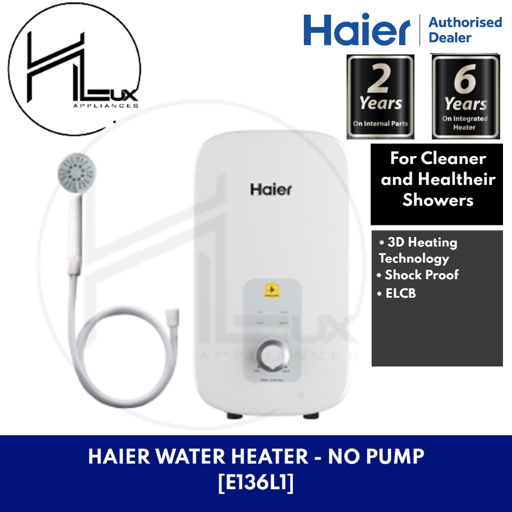 [MUST BUY !!!] Haier Water Heater Shock Proof (Non Pump) [EI36L1