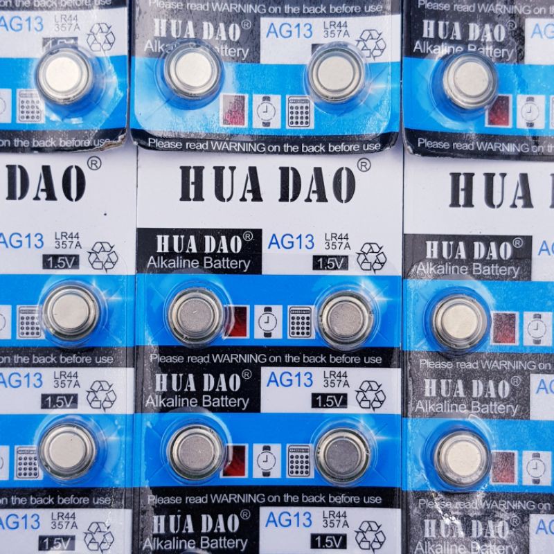 HUA DAO LR44 (Alternative Equivalent for AG13, G13, A76, LR1154) LR44