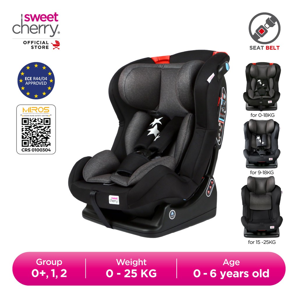 Sweet Cherry Convertible Infant Baby Car Seat Newborn to 6 years old