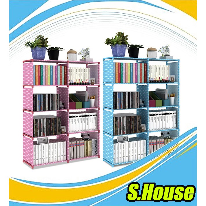 5 Tiers DIY Korean Bookshelf Rack Bookcase Storage Organizer