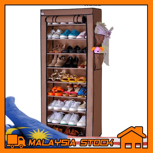 Wenbo Shoe Rack XG10 Rak Kasut 10 Tier Dust Cover Shoes