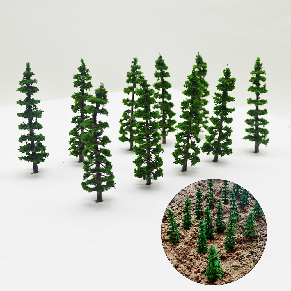 30pcs HO N Scale Model Train Trees Railway Modeling DIY Plastic Model