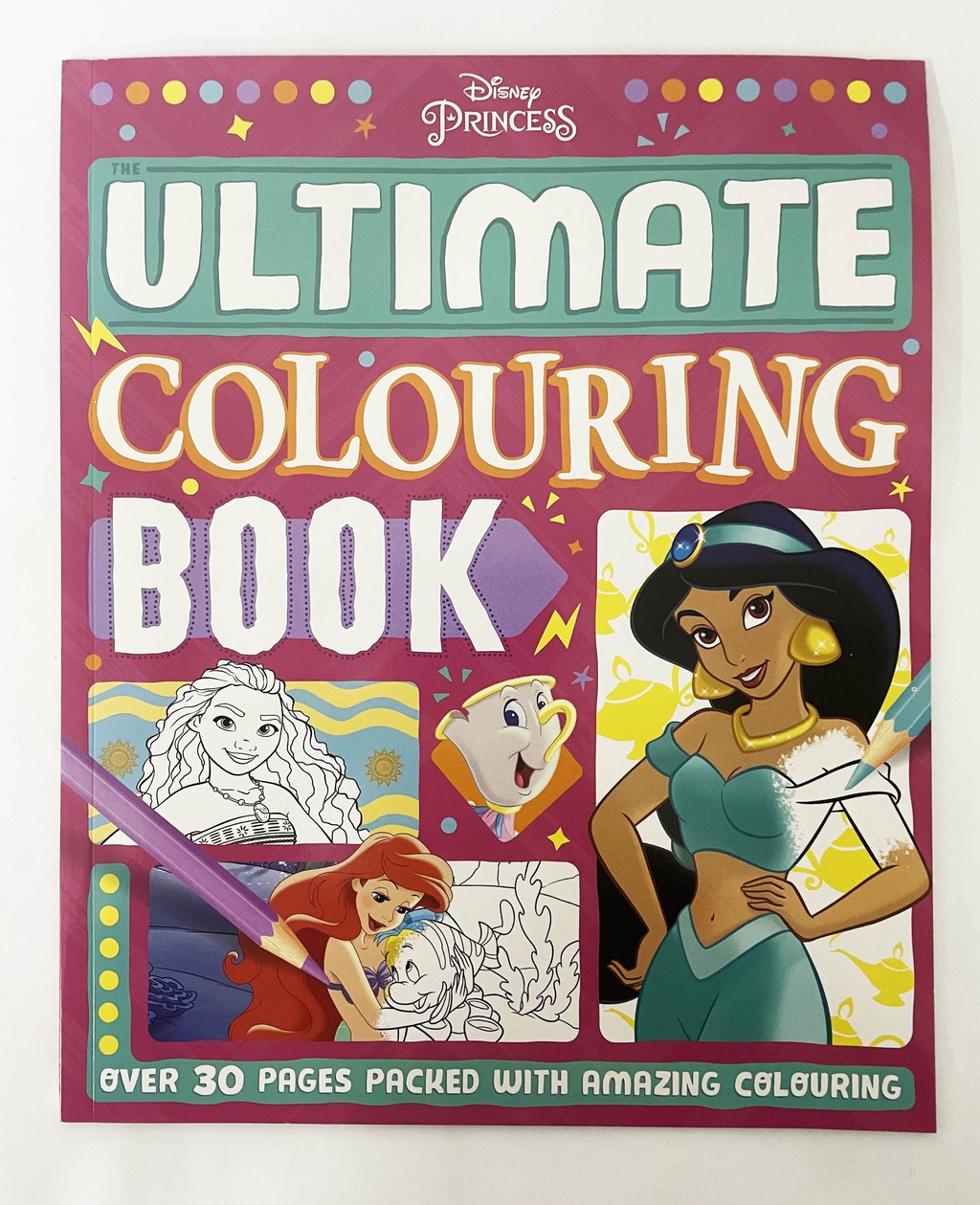 Disney Princess Colouring & Activity Books Gift Set Box For Kids with 5