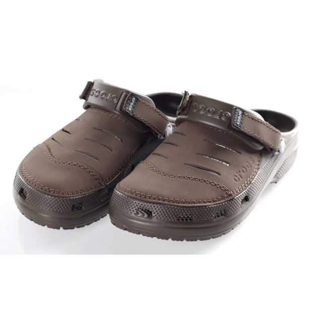 CROCS Mens Yukon Clog Half leather Beach Sandals (BROWN) Shopee Malaysia