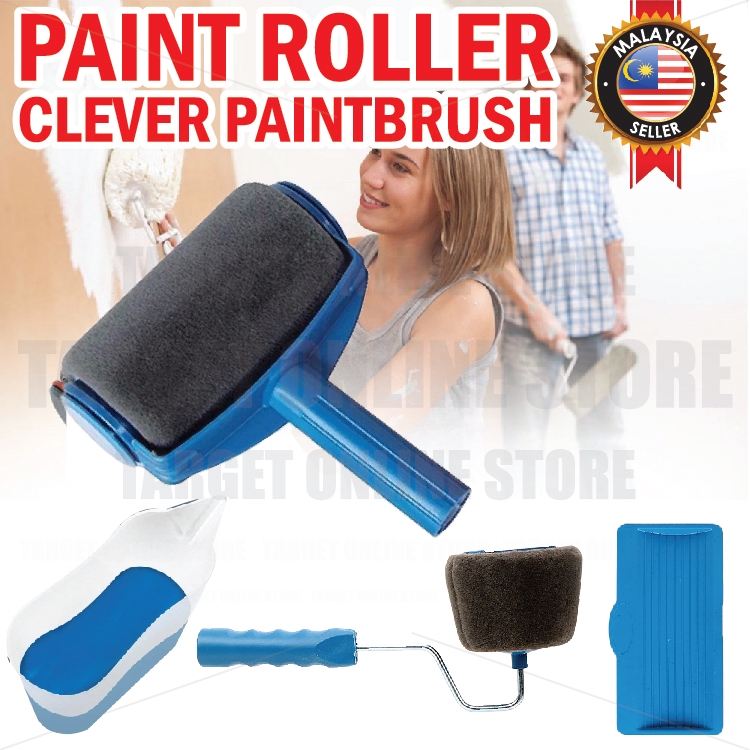 Paint Roller Clever Paint Brush Handle No Prep,No Mess House Deco Wall