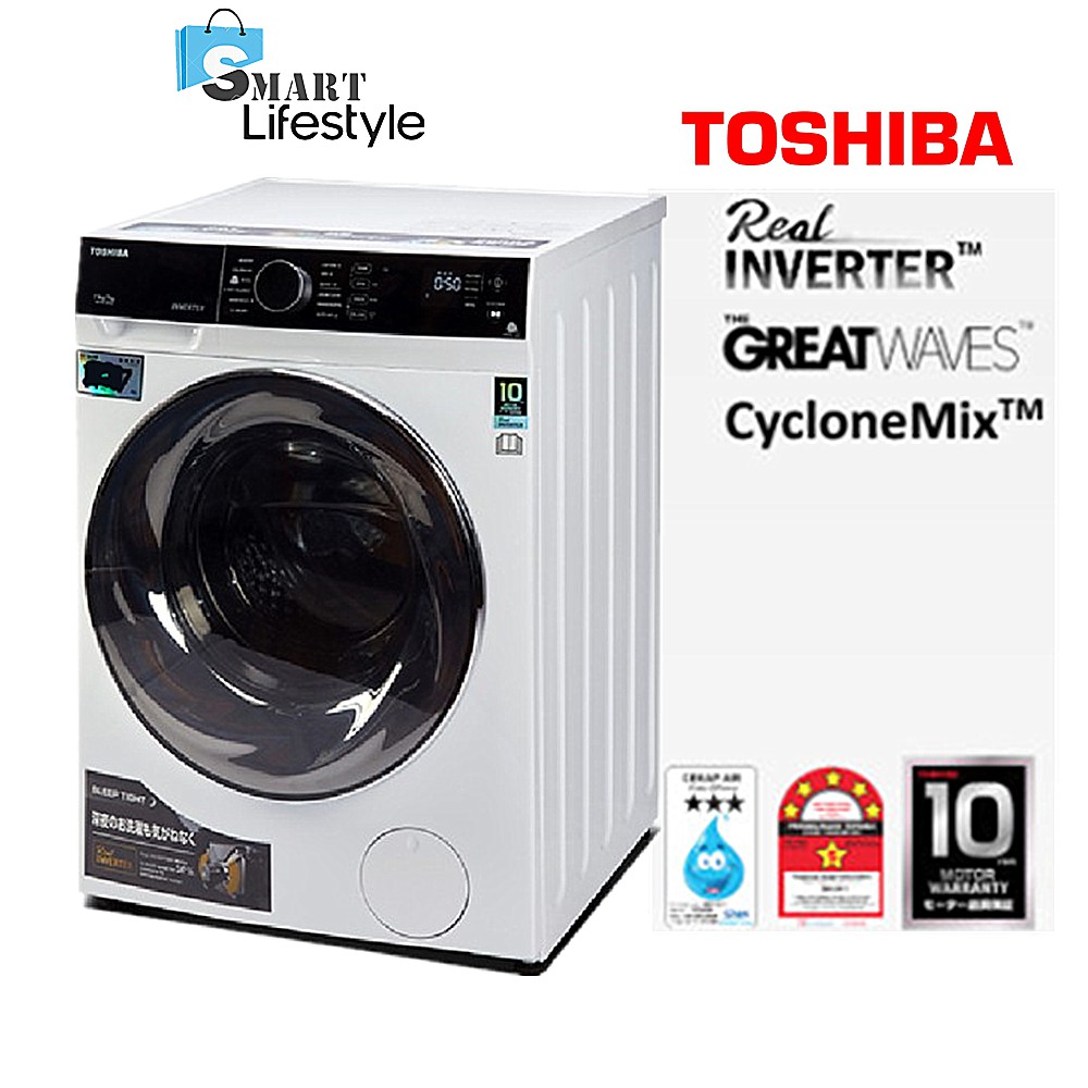 Toshiba Real Inverter Front Load Washing Machine (8.5kg) TWBH95M4M