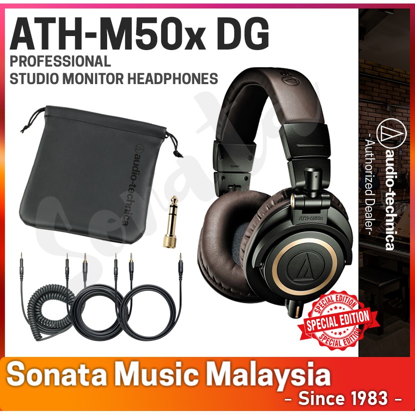 Audio Technica ATHM50xDG Professional DJ Monitor Headphones Dark