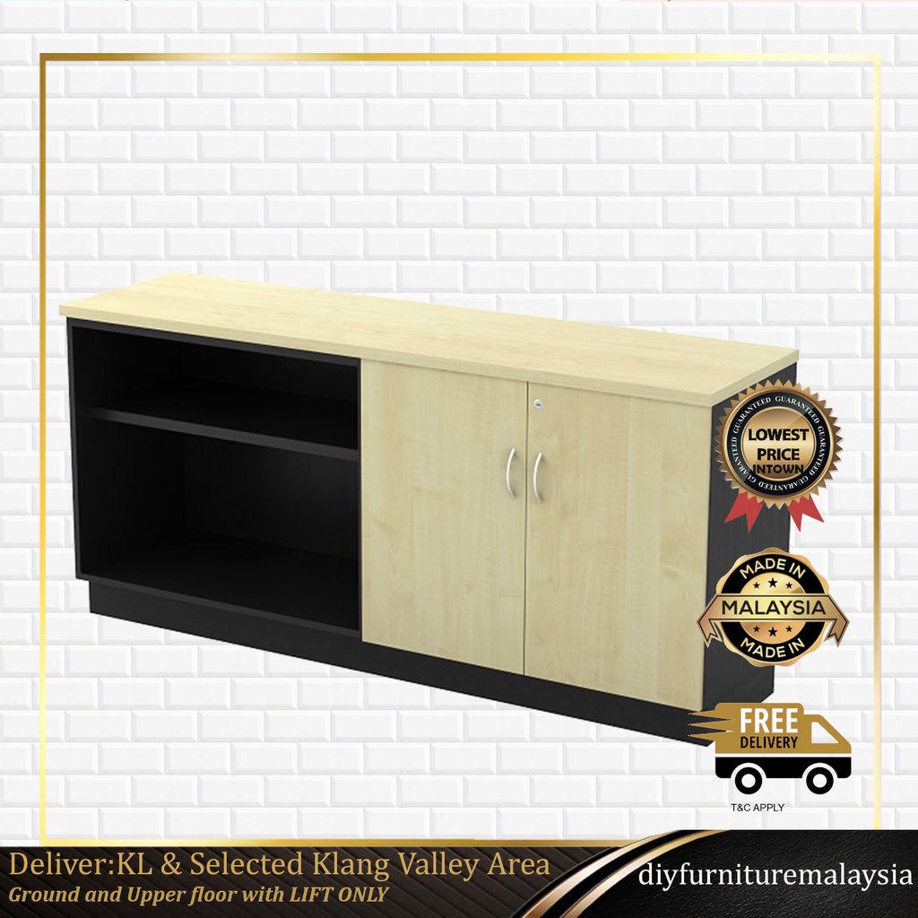 Low Office Open Shelf & Swinging Door Rak Pejabat