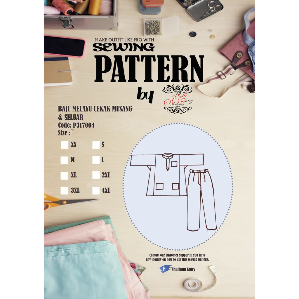 Cara Buat Pola Seluar Baju Melayu 3 Set Pola Siap Baju Melayu Kanak2