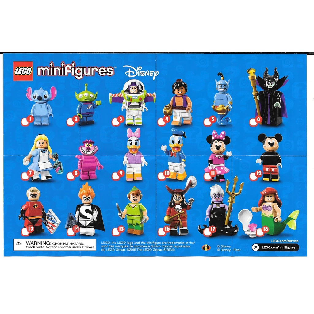 LEGO 71012 DISNEY SERIES 1 MINIFIGURES COMPLETE 18 Minifigure Brand New Shopee Malaysia