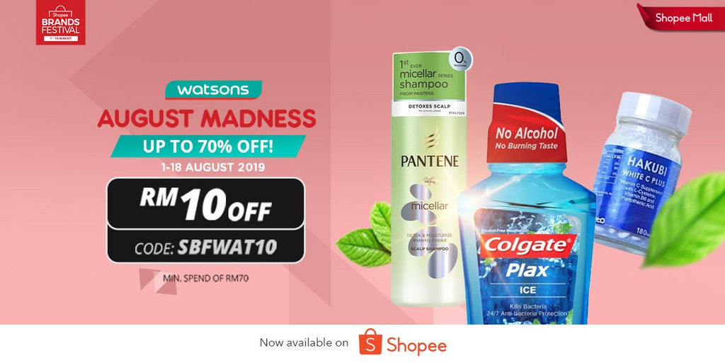 Watsons Malaysia, Online Shop Shopee Malaysia