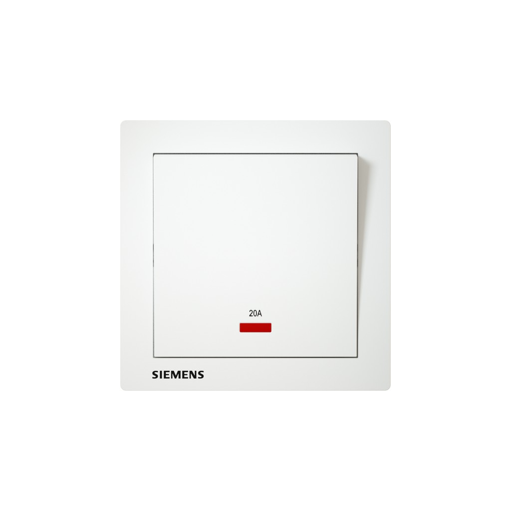 Siemens DELTA Relfa 20A 1 Gang Double Pole Switch with Neon Indicator
