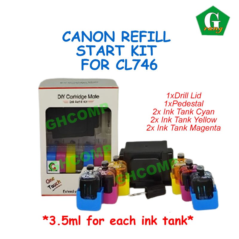 Canon CL746/746S COLOR cartridge ciss refill kit Shopee Malaysia