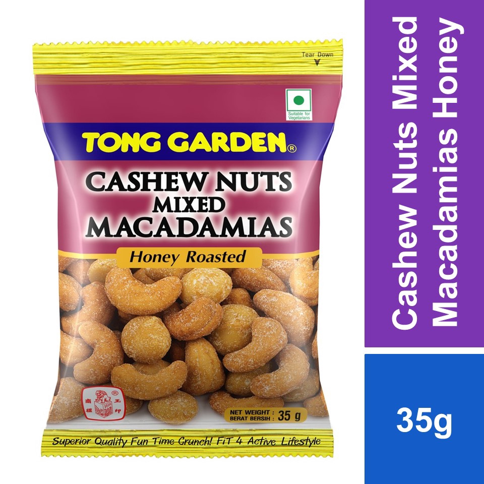 Tong Garden Cashew Nuts Mixed Macadamias Honey 35g Shopee Malaysia