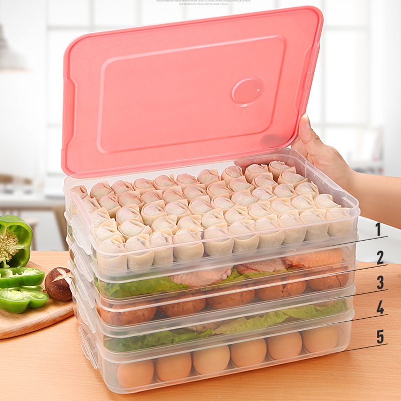 Multifunctional Kitchen Storage Box Multi Layer Non Stick Bottom