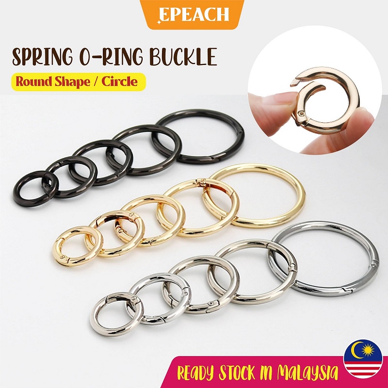 epeach 1pc Open O Ring Spring Buckle Gantung Kunci O Ring Key Ring Handbag Bag Accessories DIY