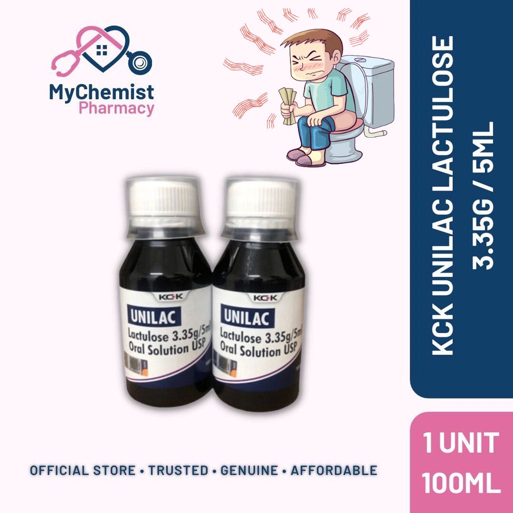 Unilac Lactulose 3.35g/5ml 100ml Ubat Sirap untuk Sembelit Budak