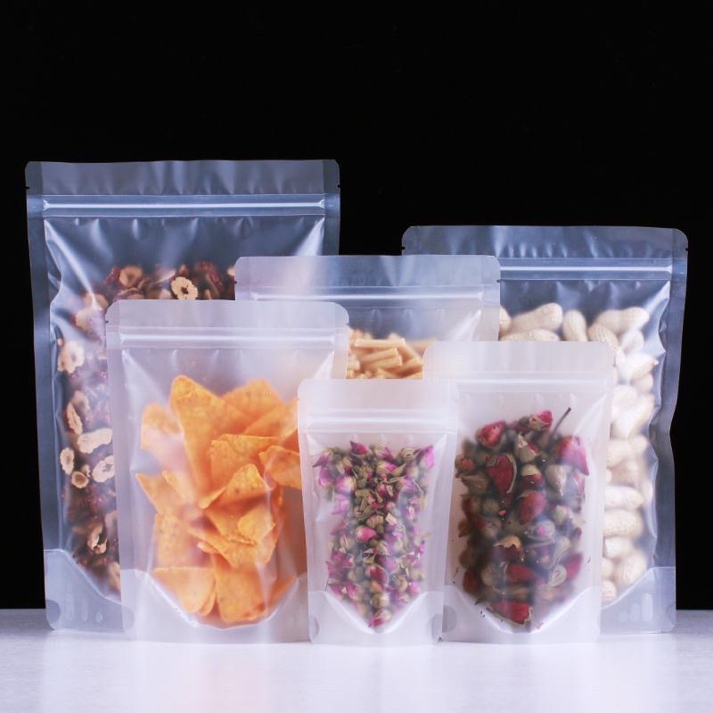 【Ready stock】Food Grade Plastic Bag Ziplock Matte Translucent Zipper