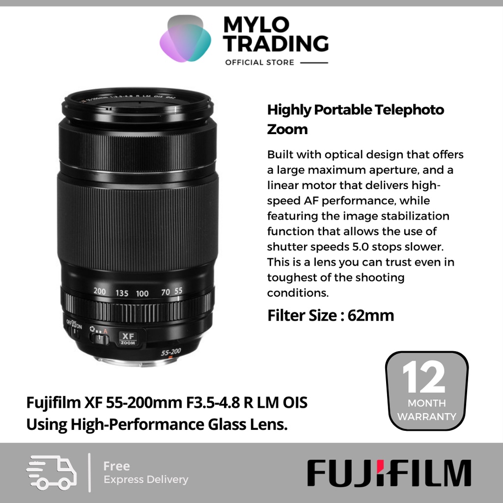 Fujifilm XF 55200mm f/3.54.8 R LM OIS Lens For Fujifilm XT3 XT4 XT20