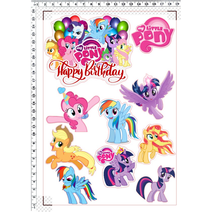 My Little Pony Cake Topper 003 Shopee Malaysia