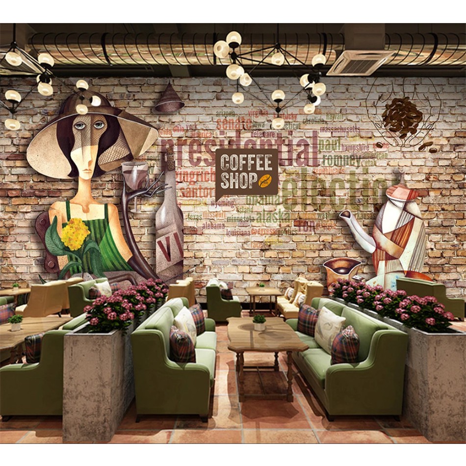 Cafe Wall Painting Design To Decoration