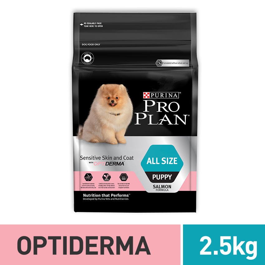 Purina Pro Plan All Size Puppy Sensitive Skin & Coat with Optiderma (2.5kg) Pet Dry Food/ Dog