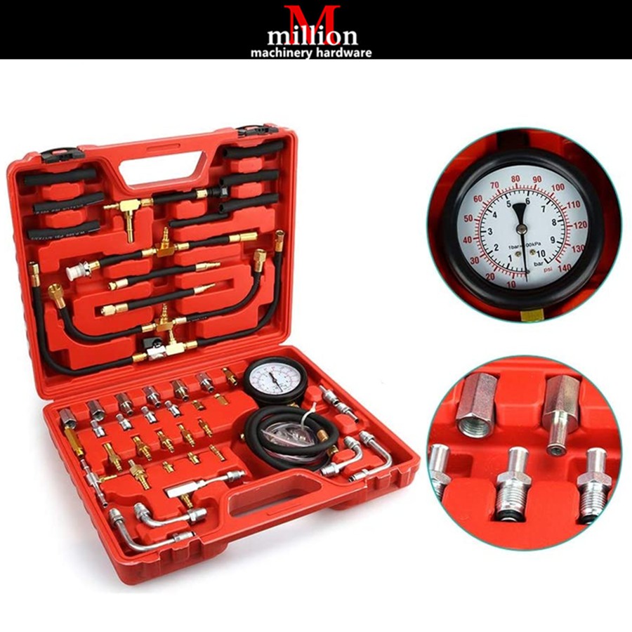 Fuel Injection Gauge Pressure Tester Gauge Kit System Car Tool Kit For