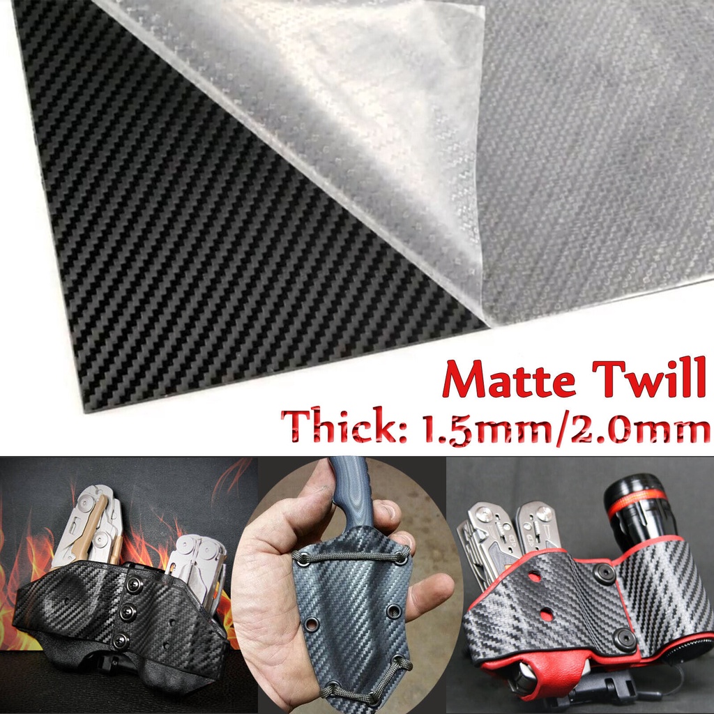 Carbon Fiber Kydex K Sheet For DIY Sheath making Thermoplastic Board