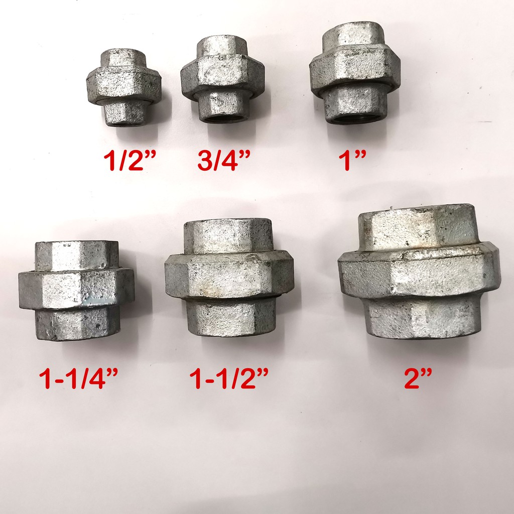 [READY STOCKS] 1/2" 2" GI UNION / GALVANISED IRON UNION PIPE / GI FITTING / GI COUPLING