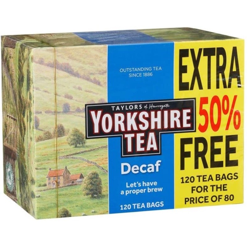 Yorkshire Black Tea Decaf 120 bags Imported from UK Shopee Malaysia