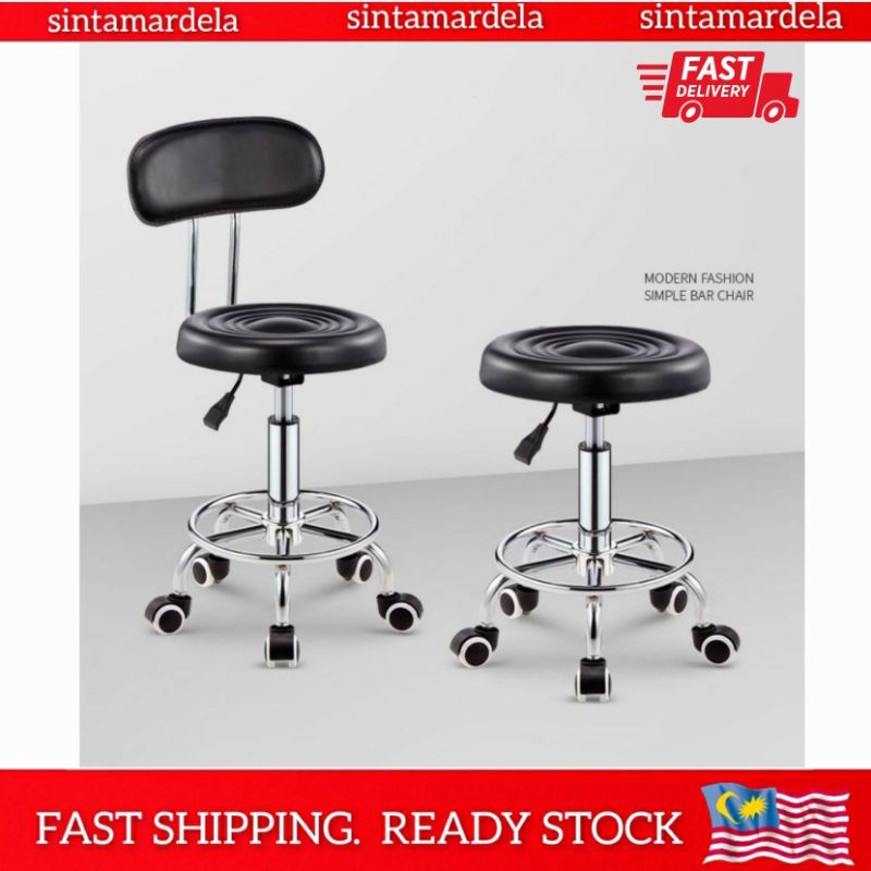 Bar stool Adjustable Height Stool chair With Wheels Salon Chair kerusi