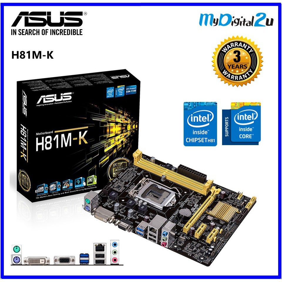 ASUS H81MK Motherboard LGA 1150 H81 Support 22nm CPU Support 4 Gen