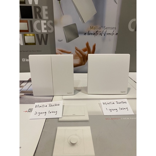 LEGRAND MALLIA SENSES SWITCHES WHITE (A281000MW 1GANG 1WAY)(A281002MW