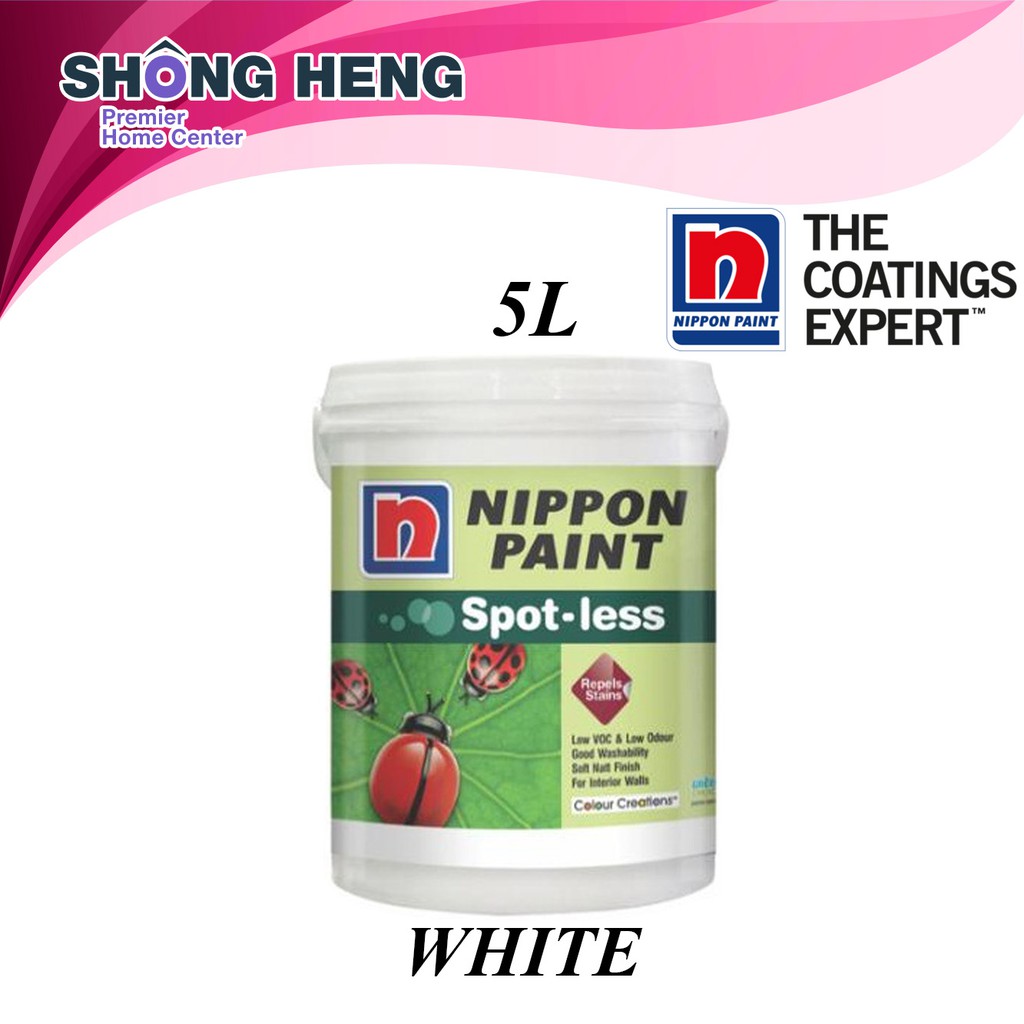 Nippon Paint Interior Spotless 5L WHITE Shopee Malaysia